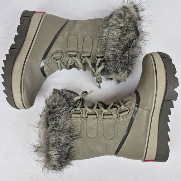 Sorel Joan of Artic Next Boot Waterproof Faux Fur Color: Sage Size 7 - Picture 2 of 16